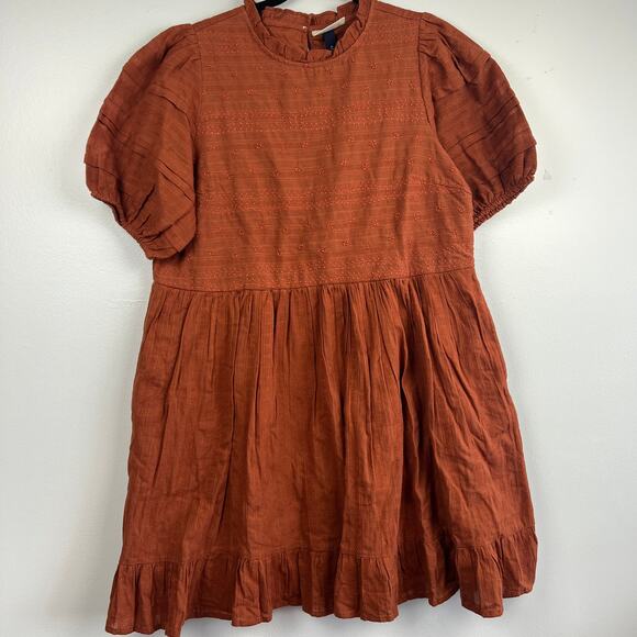 Universal Thread Women's Rust Short Sleeve Eyelet Dress - Size Large - NWT - Picture 8 of 9
